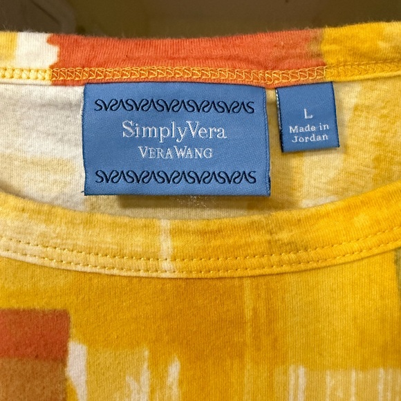 Abstract Yellow Patterned Women's Top - Picture 3 of 4